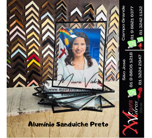 Quadro de alumínio sanduíche sob medida
